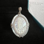 Virgin Mary Silver Pendant Necklace