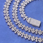 Iced Out Cross Chain Necklace Stainless Steel CZ