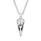 Crow Skull Pendant Necklace — Stainless Steel
