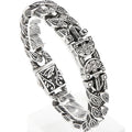 Cross Bracelet for Man Solid Stainless Steel Curb Link Chain Ancient Egyptian Style Wristband Jewelry Gifts Patterned