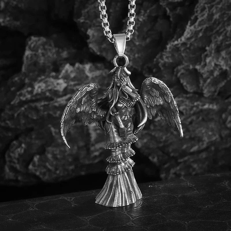 Seraph Warrior Pendant Necklace — Zinc Alloy