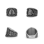 Valknut Viking Rune Ring for Men — 316L Stainless Steel