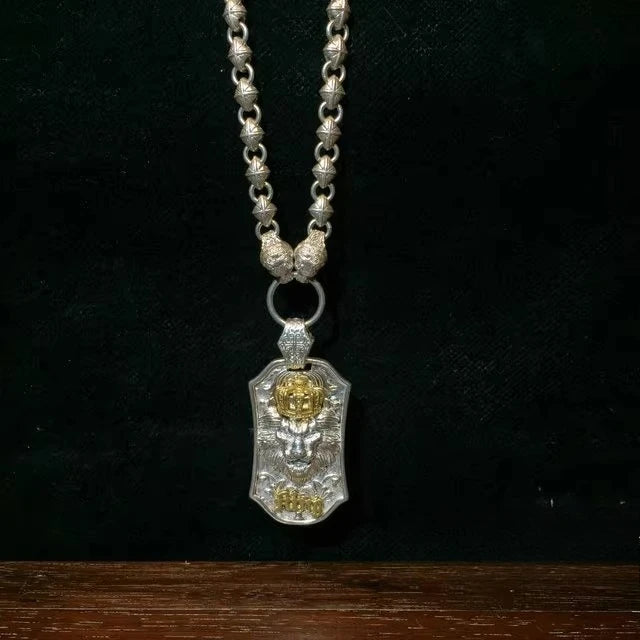 Nepalese craft old silversmith pure lion king beast brand Seiko gold national