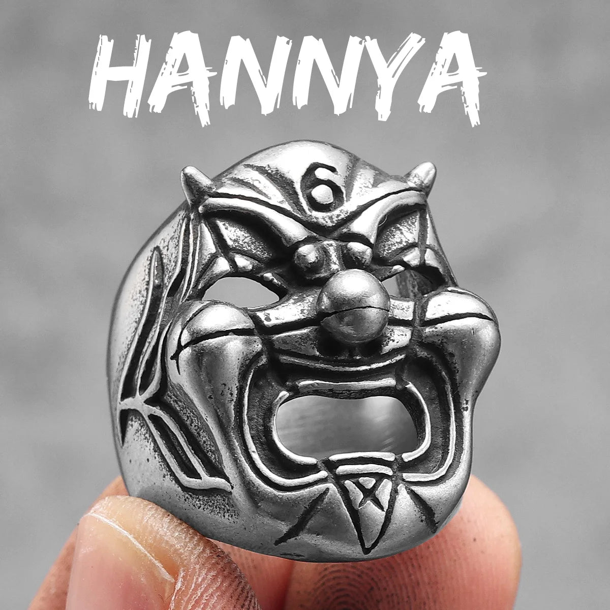 Clown Skull Ring Black — Stainless Steel