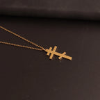 Orthodox Cross Choker Necklace — Stainless Steel