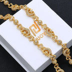 Iced Out Star Cuban Chain Necklace Moon CZ