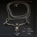 Skull Bicycle Pendant Necklace — Gothic