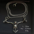 Skull Bicycle Pendant Necklace — Gothic
