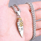 Odin Rune Vegvisir Pendant Necklace — Stainless Steel