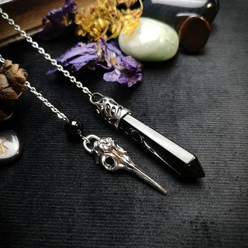 Stone Black Pendant Necklace