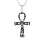 Stainless Steel Ancient Egyptian Ankh Cross Life Key Totem Necklace Men and Women Lucky Amulet Jewelry