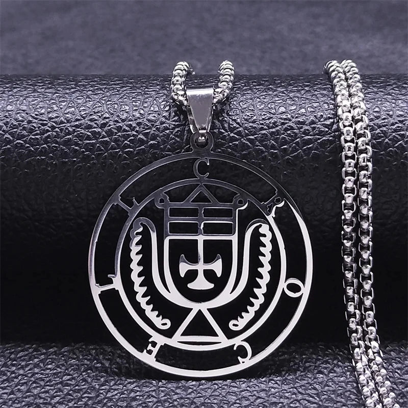 Demon Silver Pendant Seal Crocell Women/men Satan