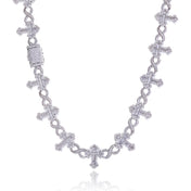 Iced Out Cross Cuban Chain Necklace Infinity CZ