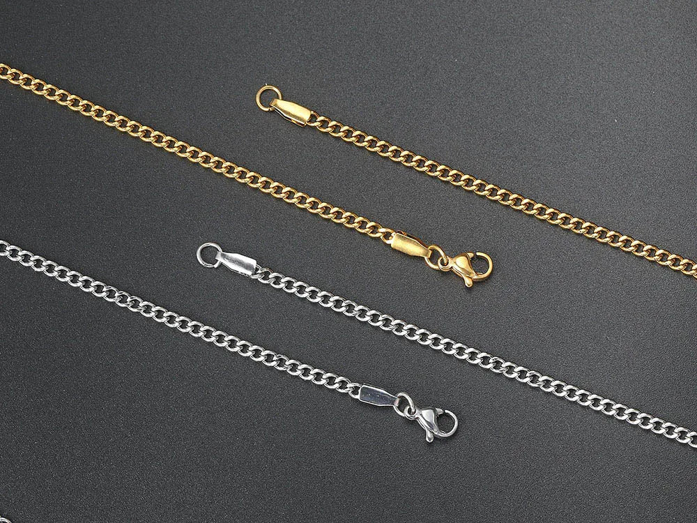 Stainless Steel Cuban Chain Necklace 3MM