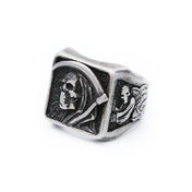Scythe Death Skull Ring — Stainless Steel
