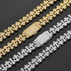 Cross Bracelet Iced Out 11MM Stainless Steel