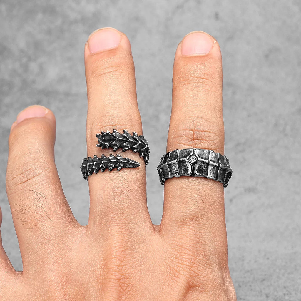 Dragon Spine Ring — Stainless Steel