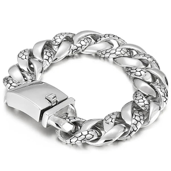 Massive Man Bracelet Men's Boys Matte 316l Stainless Steel 20MM Width Link Chain Bangle Man Wrist Bracelets On Hand