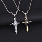 Cross Steel Pendant Vampire Lovers Pair Students