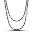 Italy100%  925 Sterling Silver Snake Chain Necklace Men & Women 3MM-4MM Chokers 16 "to 30"Unisex Boys Girls Fine Jewelry Gift
