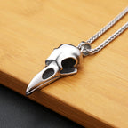Vintage Nordic Vikings Raven Pendant Necklace Odin Animal Skull Stainless Steel Necklaces For Men Women Fashion Amulet