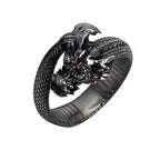 Trendy 925 Silver Ring Open Men Jewelry Vintage Carving Dragon Ring Male Index Finger Accessories