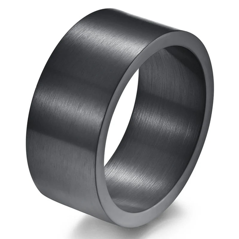 10mm Wide Band Ring — Stainless Steel