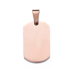 18x30mm Small Military Army ID 4 Colors Stainless Steel Name Blank Dog Tags Pendant Rectangle Necklace Jewelry