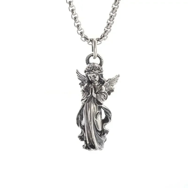Angel Stainless Steel Pendant Necklace