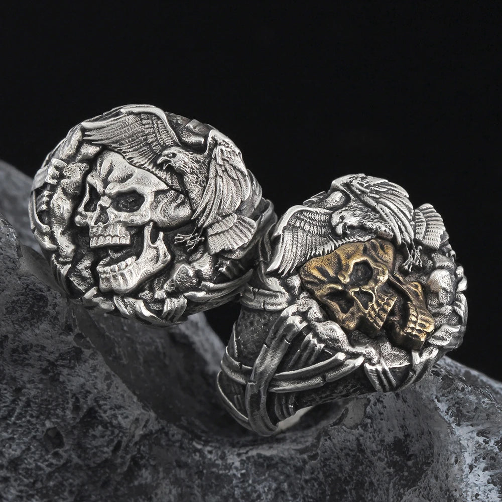 Gothic Skull Ring — 925 Silver