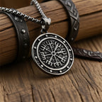 Vegvisir Norse Compass Pendant Necklace — Stainless Steel