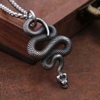 Snake Stainless Steel Pendant Necklace