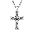 Fashion 316L Stainless Steel Christian Cross Necklace For Men Women Hip Hop Cool Religious Charm Pendant Punk Jewelry
