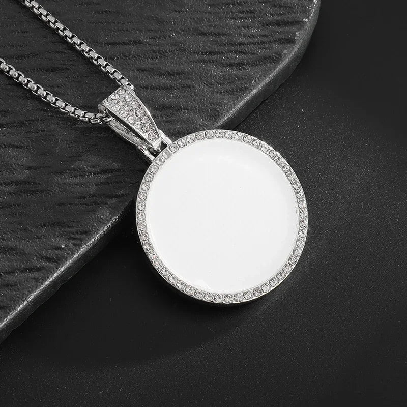 Crystal Pistol Pendant Necklace — Iced Out Two-Tone Street Chain