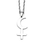 Lilith Moon Cross Pendant — Stainless