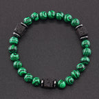 Retro Black Block Volcanic Bracelets Men Women Frosted Onyx Lava Beads Jewelry Yoga Meditation Birthday Gift Wholesales