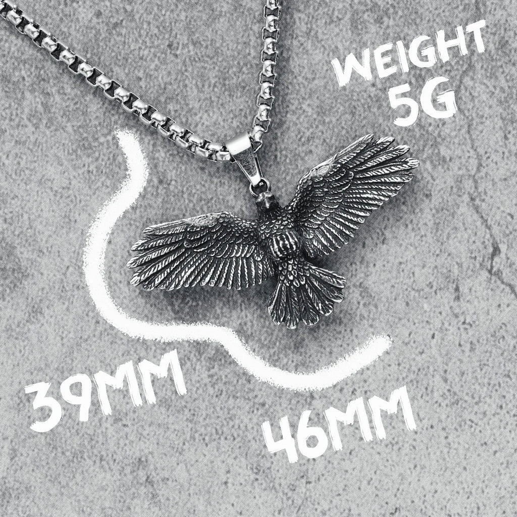 Eagle Wing Pendant Necklace — Stainless Steel