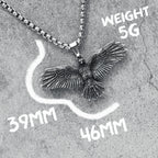Eagle Wing Pendant Necklace — Stainless Steel