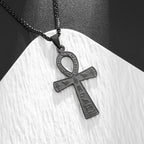 Ancient Egyptian Animal Totem Ankh Cross Pendant Necklace for Men Women Fashion Charm Lucky Riding Jewelry