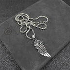 Angel Wings Steel Pendant American Simplicity