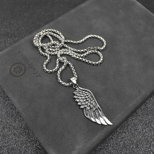 Angel Wings Steel Pendant American Simplicity