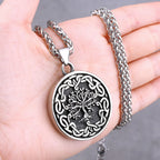 Nordic Vikings Tree of Life Odin Necklace Various Men Celtic Amulet Pendant Stainless Steel Vintage Charm Punk Jewelry