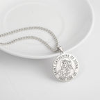 Dawapara Saint Christopher Medal Necklace Jesus Truet In You Amulet Catholic Jewelry Travelers Driver Gifts Stainless
