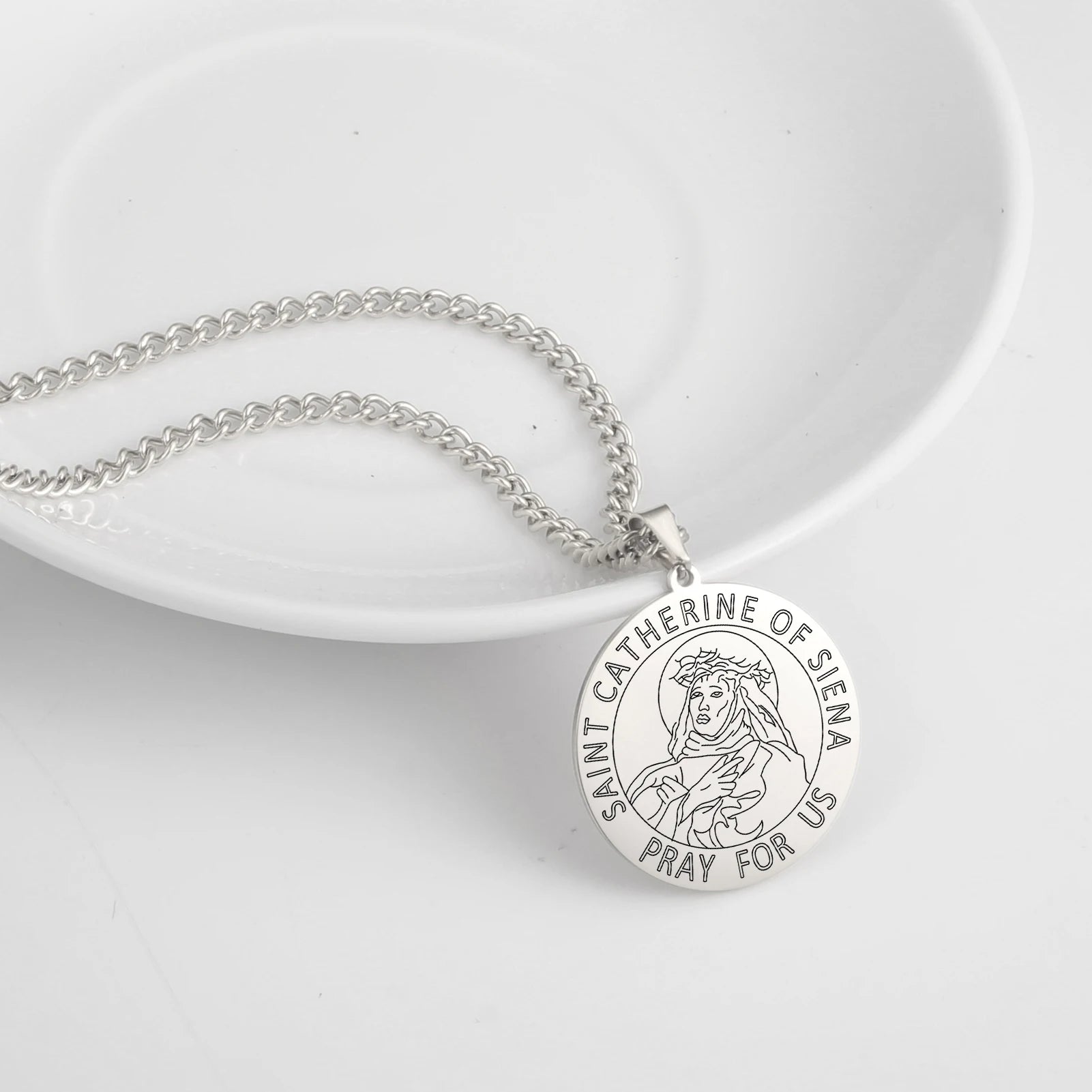 Dawapara Saint Christopher Medal Necklace Jesus Truet In You Amulet Catholic Jewelry Travelers Driver Gifts Stainless