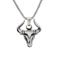 Bull Head Pendant — Stainless Steel