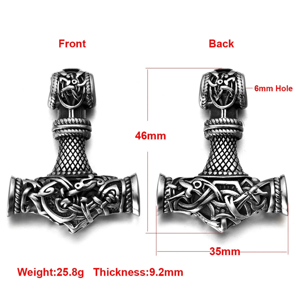 316L Stainless Steel Norse Viking Rune Axe Pendant for Men Necklace DIY Accessories Finding Jewelry Making Charm