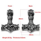 316L Stainless Steel Norse Viking Rune Axe Pendant for Men Necklace DIY Accessories Finding Jewelry Making Charm