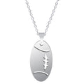Sports Ball Charm Pendant Necklace — Steel