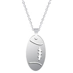 Sports Ball Charm Pendant Necklace — Steel