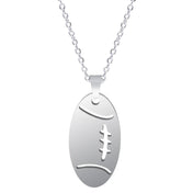 Sports Ball Charm Pendant Necklace — Steel
